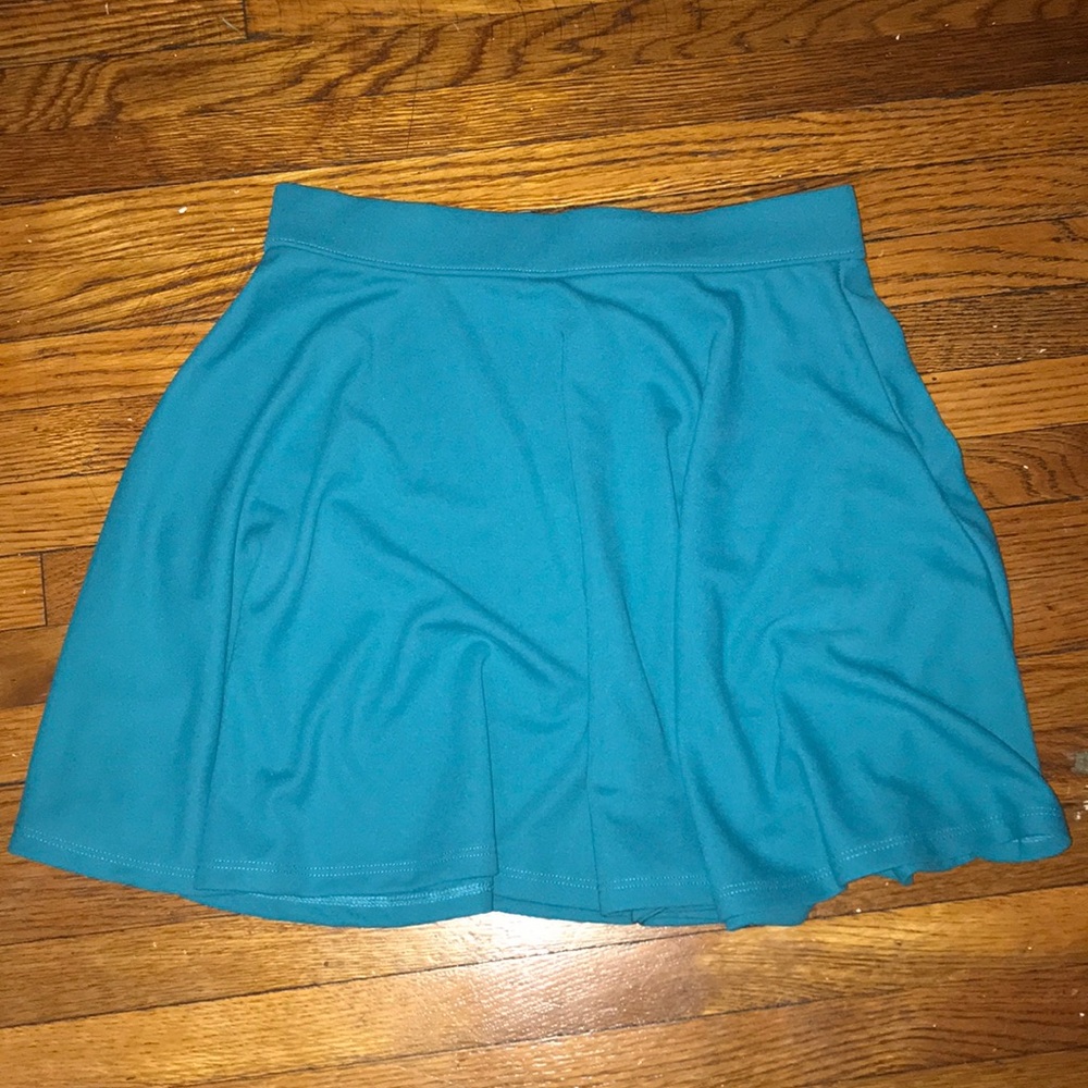 F21 teal skirt